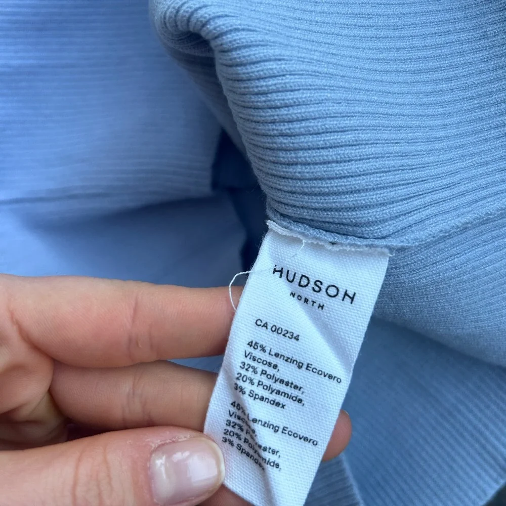 Hudson North Soft Blue V-Neck Sweater - Picture 4 of 8